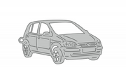 Car Keychain for Hyundai Getz 2002-2011 (type 3D) Keychains opdesign