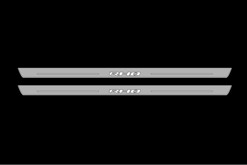 RAM 1500 V 2019+ Led Door Sills With RHO Logo Ram Led Door Sills opdesign