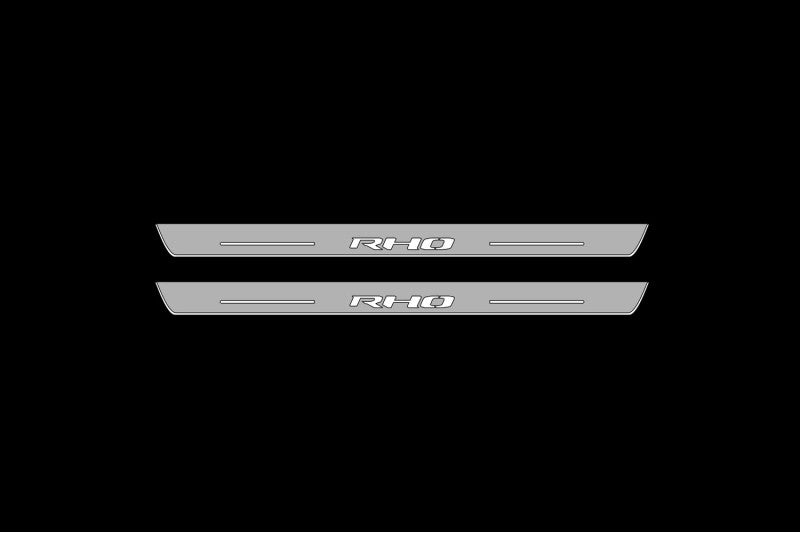 RAM 2500 V 2019+ Door Sill Led Plate With RHO Logo Ram Led Door Sills opdesign