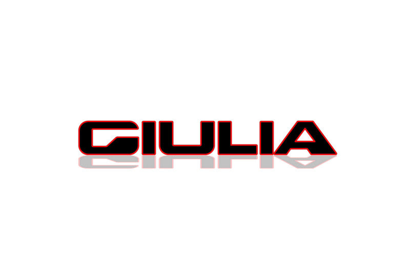 Alfa Romeo tailgate trunk rear 3D emblem with Giulia logo (type MIXT) Alfa Romeo emblems decoinfabric