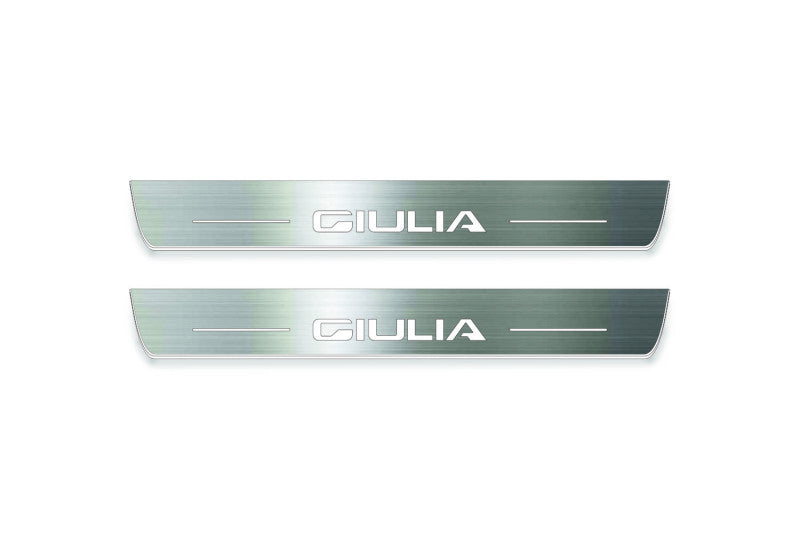 Alfa Romeo Giulia 2016+ Led Door Sills With Giulia Logo