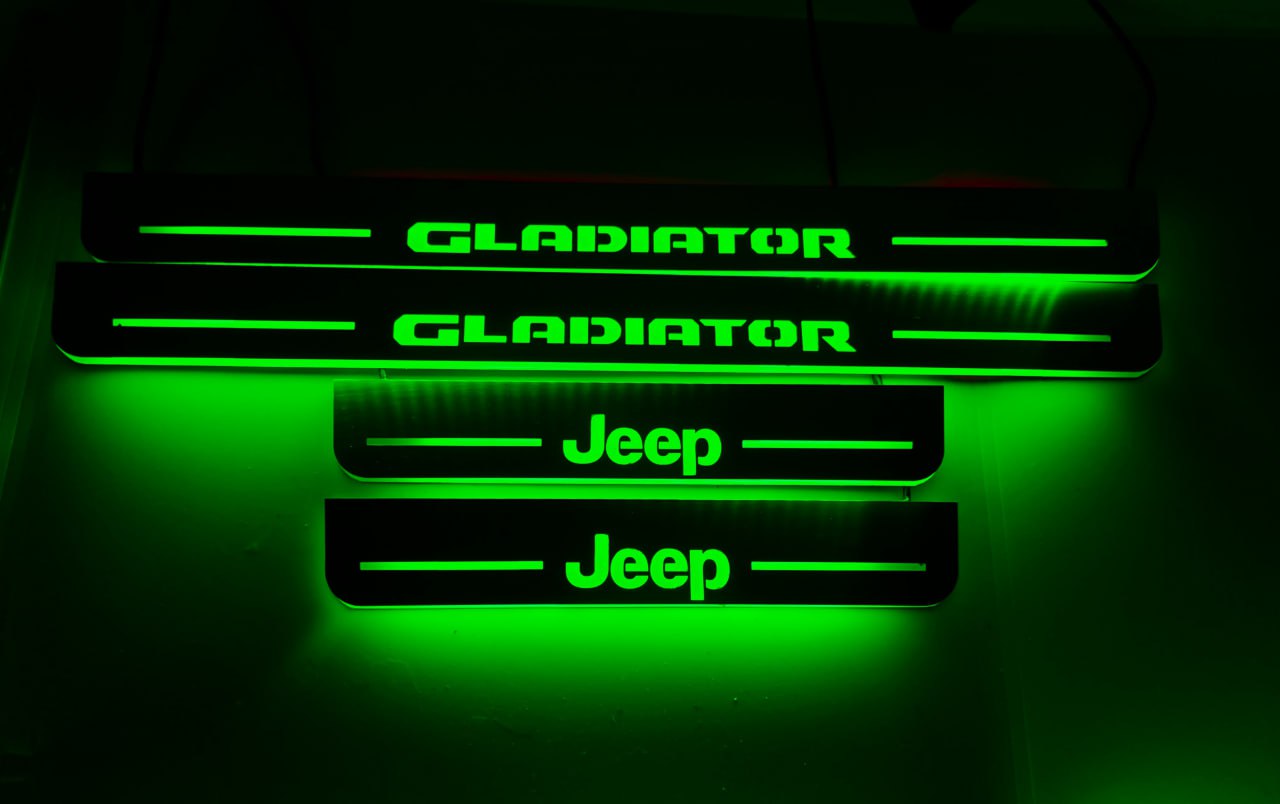 Jeep Gladiator JT Door Sill Led Plate With Jeep Gladiator Logo