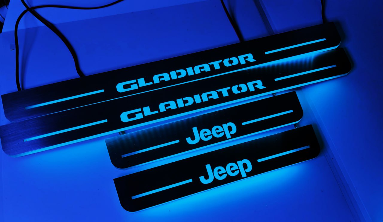 Jeep Gladiator JT Door Sill Led Plate With Jeep Gladiator Logo