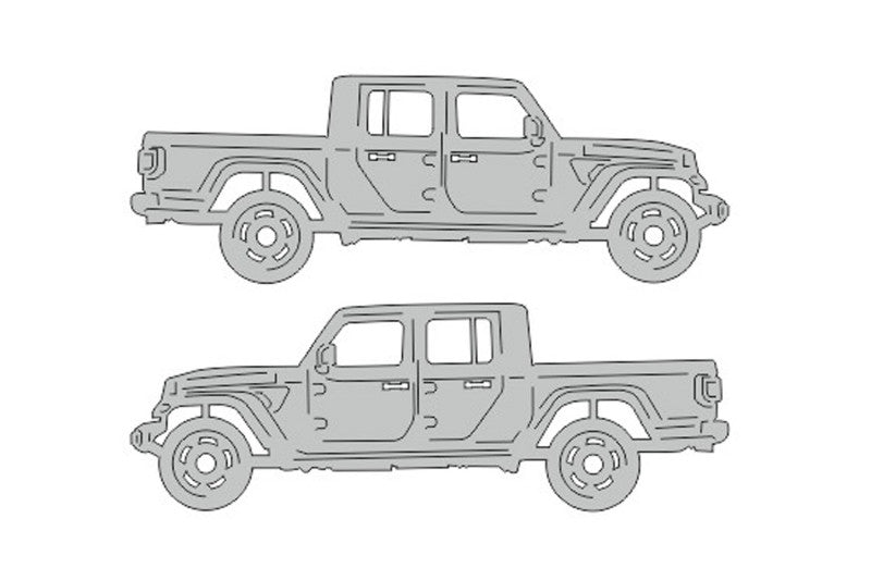 Jeep Gladiator JT (2019+) Floor Mat Emblem Set – Stainless Steel Badges Car Mats Badges Decoin