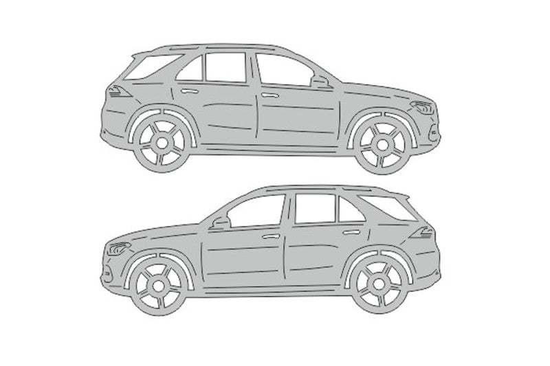 Mercedes GLE II W167 (2019+) Floor Mat Emblem Set – Stainless Steel Badges Car Mats Badges Decoin