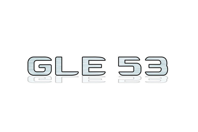 Mercedes tailgate trunk rear 3D emblem with GLE 53 logo (type MIXT)
