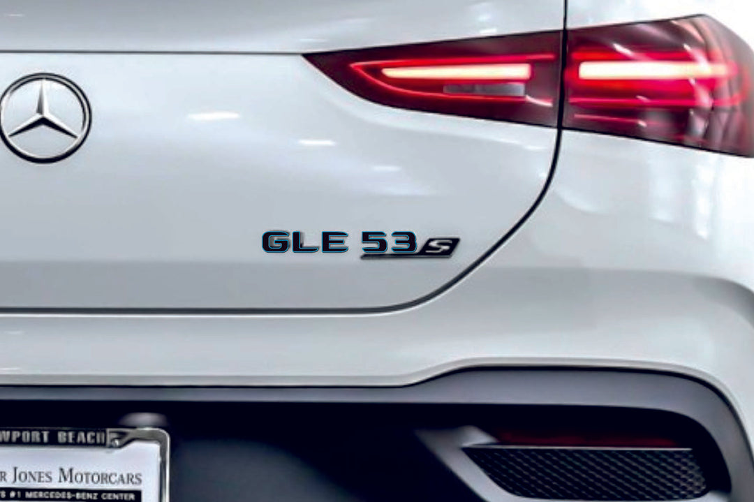 Mercedes tailgate trunk rear 3D emblem with GLE 53 logo (type MIXT)