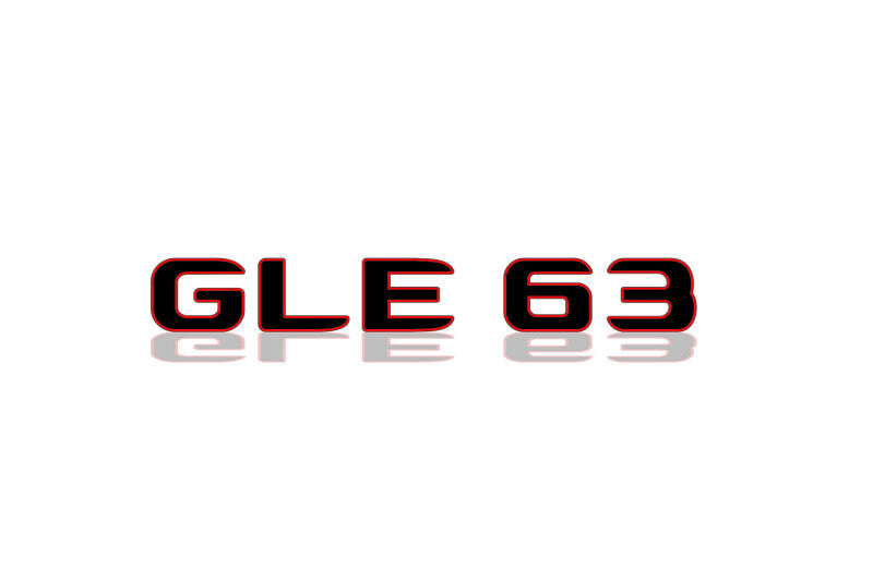 Mercedes tailgate trunk rear 3D emblem with GLE 63 logo (type MIXT)