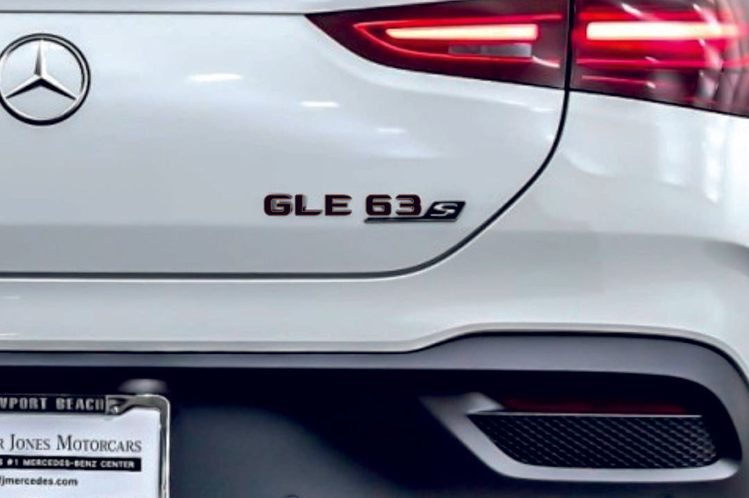 Mercedes tailgate trunk rear 3D emblem with GLE 63 logo (type MIXT)