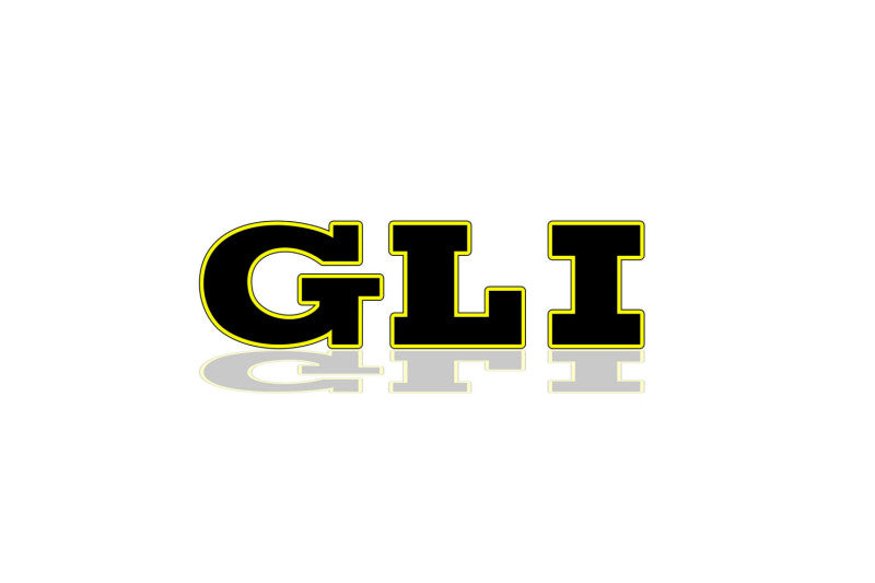 Volkswagen tailgate trunk rear 3D emblem with GLI logo (type MIXT) Volkswagen emblems decoinfabric