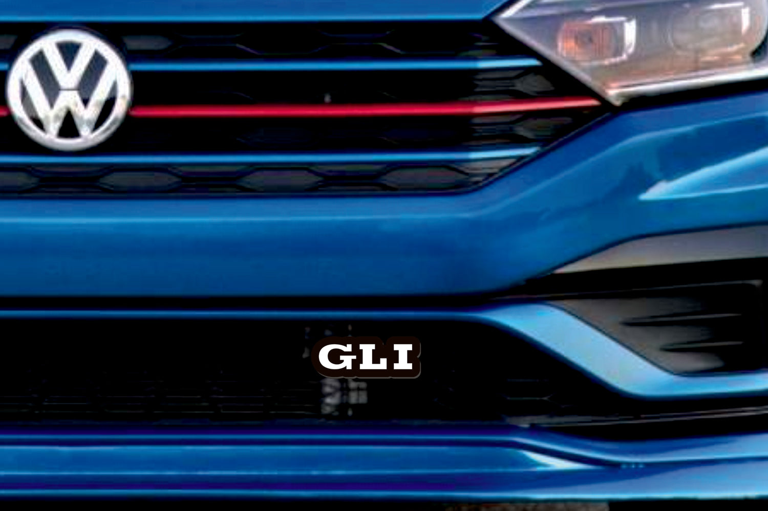 Volkswagen Illuminated LED Radiator Grille Emblems and Badges with GLI logo Volkswagen Led Emblems decoinfabric
