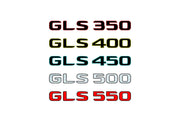 Mercedes tailgate trunk rear 3D emblem with GLS 350 logo (type MIXT)