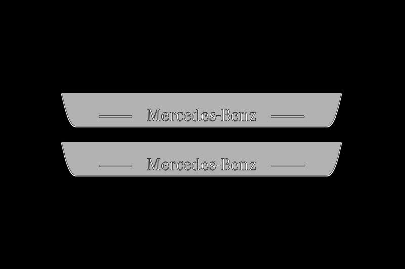Mercedes GLS I 2015-2019 Led Door Sills With Logo Mercedes-Benz Mercedes Led Door Sills opdesign