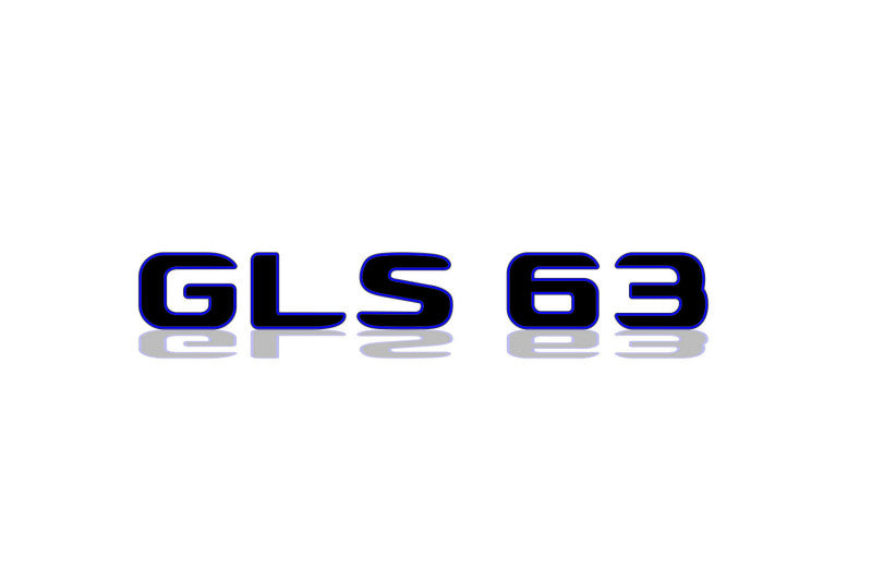 Mercedes tailgate trunk rear 3D emblem with GLS 63 logo (type MIXT)