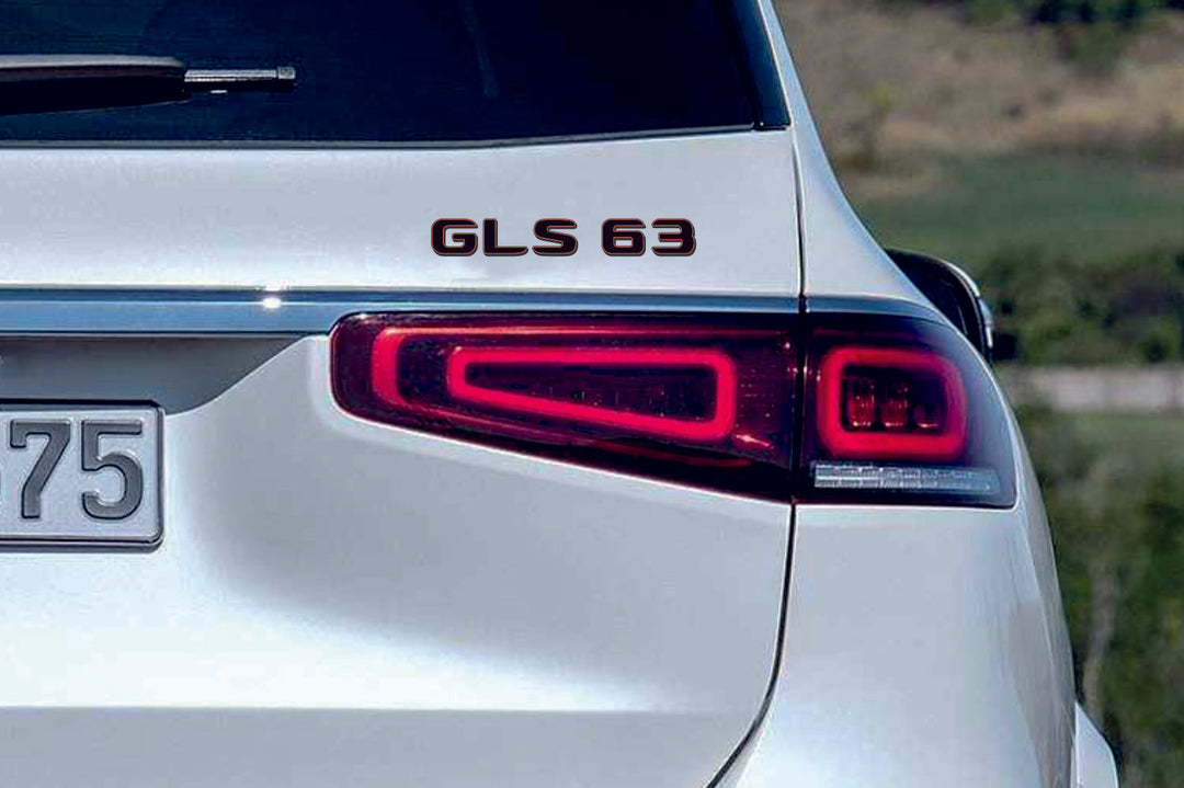 Mercedes tailgate trunk rear 3D emblem with GLS 63 logo (type MIXT)