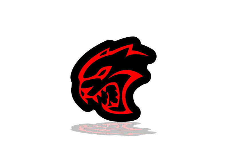 Jeep Illuminated LED Radiator Grille Emblems and Badges with Hellcat Head logo Jeep Led Emblems decoinfabric