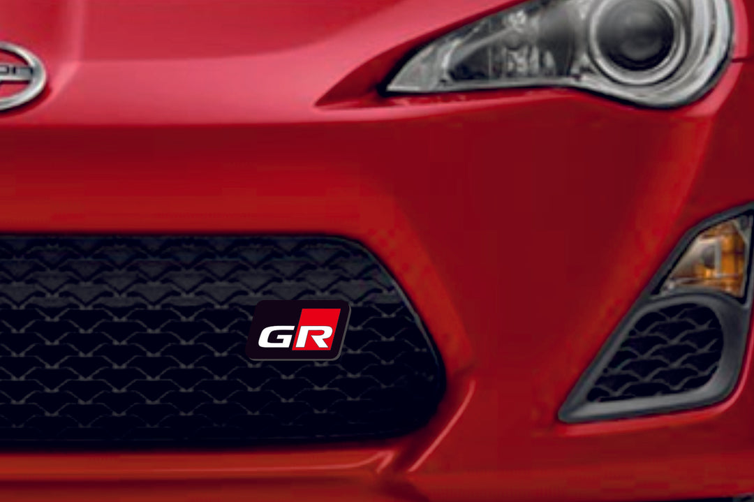 Toyota Illuminated LED Radiator Grille Emblems and Badges with GR logo Toyota Led Emblems decoinfabric