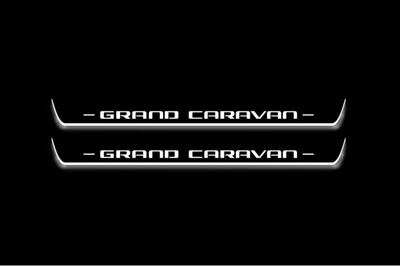 Dodge Grand Caravan 2007+ LED Door Sill With Logo Grand Caravan