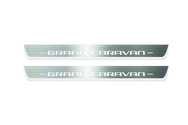 Dodge Grand Caravan 2007+ LED Door Sill With Logo Grand Caravan