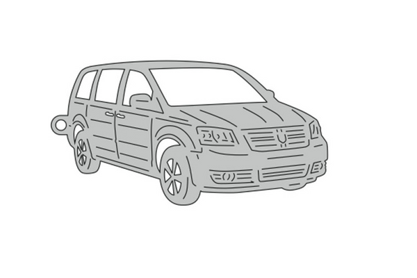Car Keychain for Dodge Grand Caravan 2007+ (type 3D)