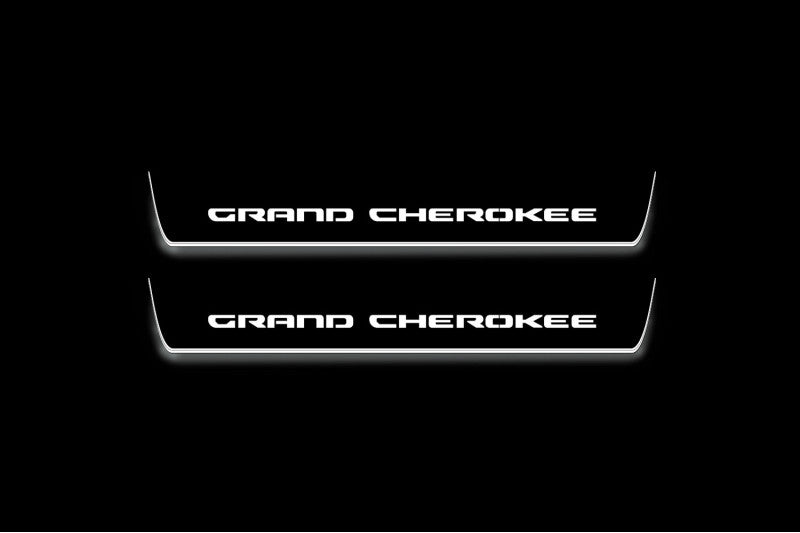 Jeep Grand Cherokee V 2021+ Door Sill Led Plate With Grand Cherokee Logo
