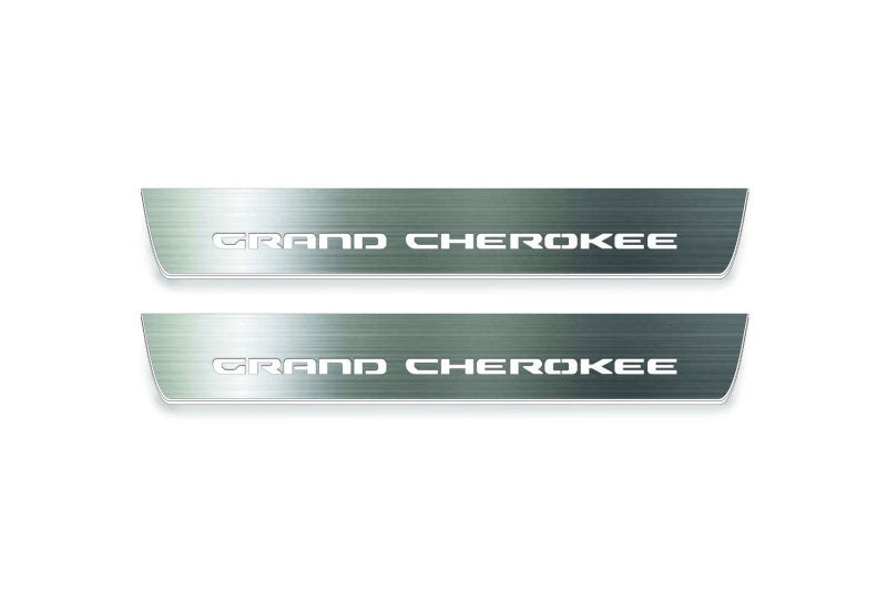 Jeep Grand Cherokee V 2021+ Door Sill Led Plate With Grand Cherokee Logo