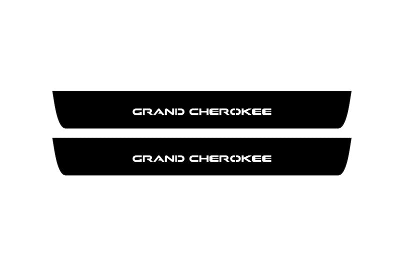 Jeep Grand Cherokee IV 2010-2021 Led Door Sill Pro With Logo Grand Cherokee (Premium Painting)