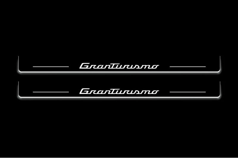Maserati GranTurismo I 2007-2023 Led Door Sills With Logo GranTurismo