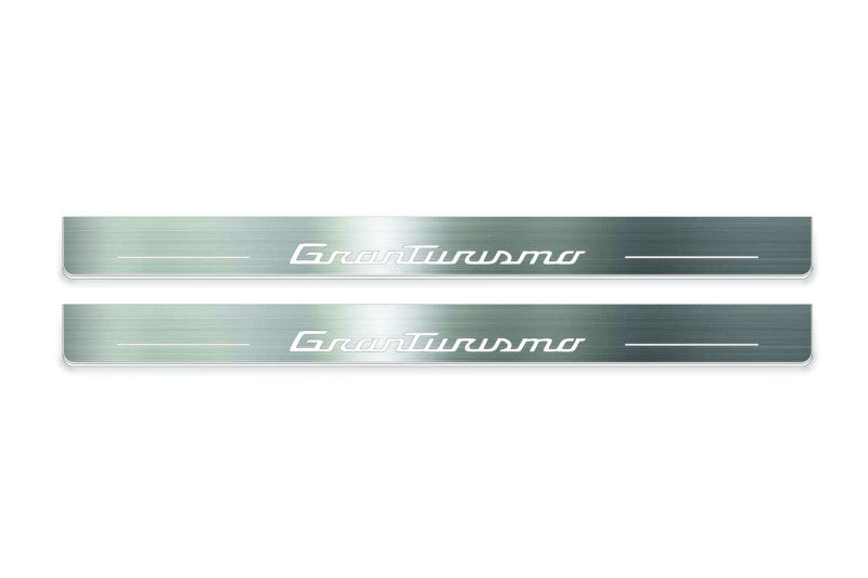 Maserati GranTurismo I 2007-2023 Led Door Sills With Logo GranTurismo