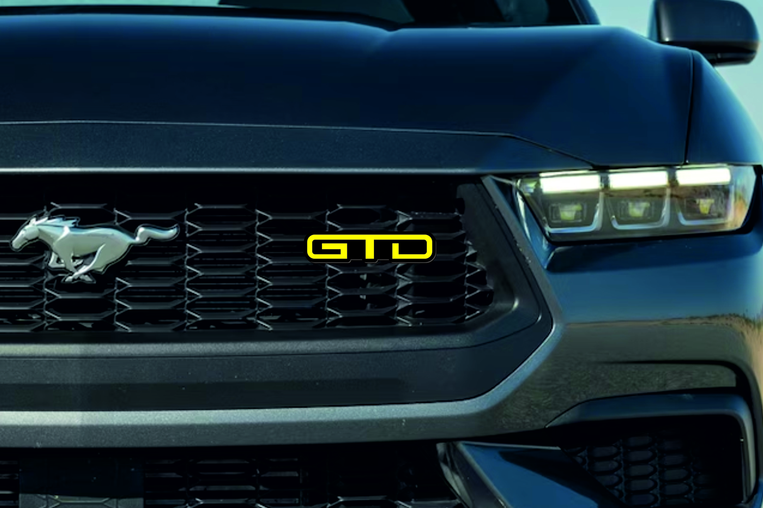 Ford Mustang Radiator grille emblem with GTD logo