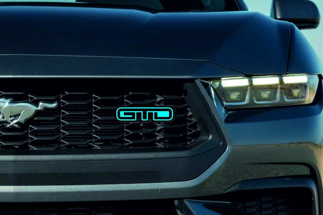 Ford Mustang Emblem & Badges set with GTD logo (Type 2) Ford emblems decoinfabric