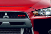 Mitsubishi Illuminated LED Radiator Grille Emblems and Badges with GSR logo Mitsubishi Led Emblems decoinfabric