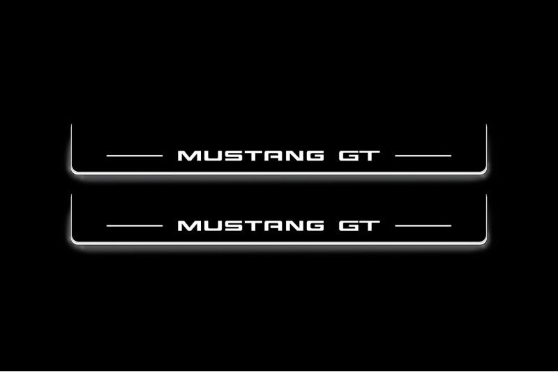 Ford Mustang VII 2023+ Illuminated LED Door Sill Plates With Mustang GT Logo