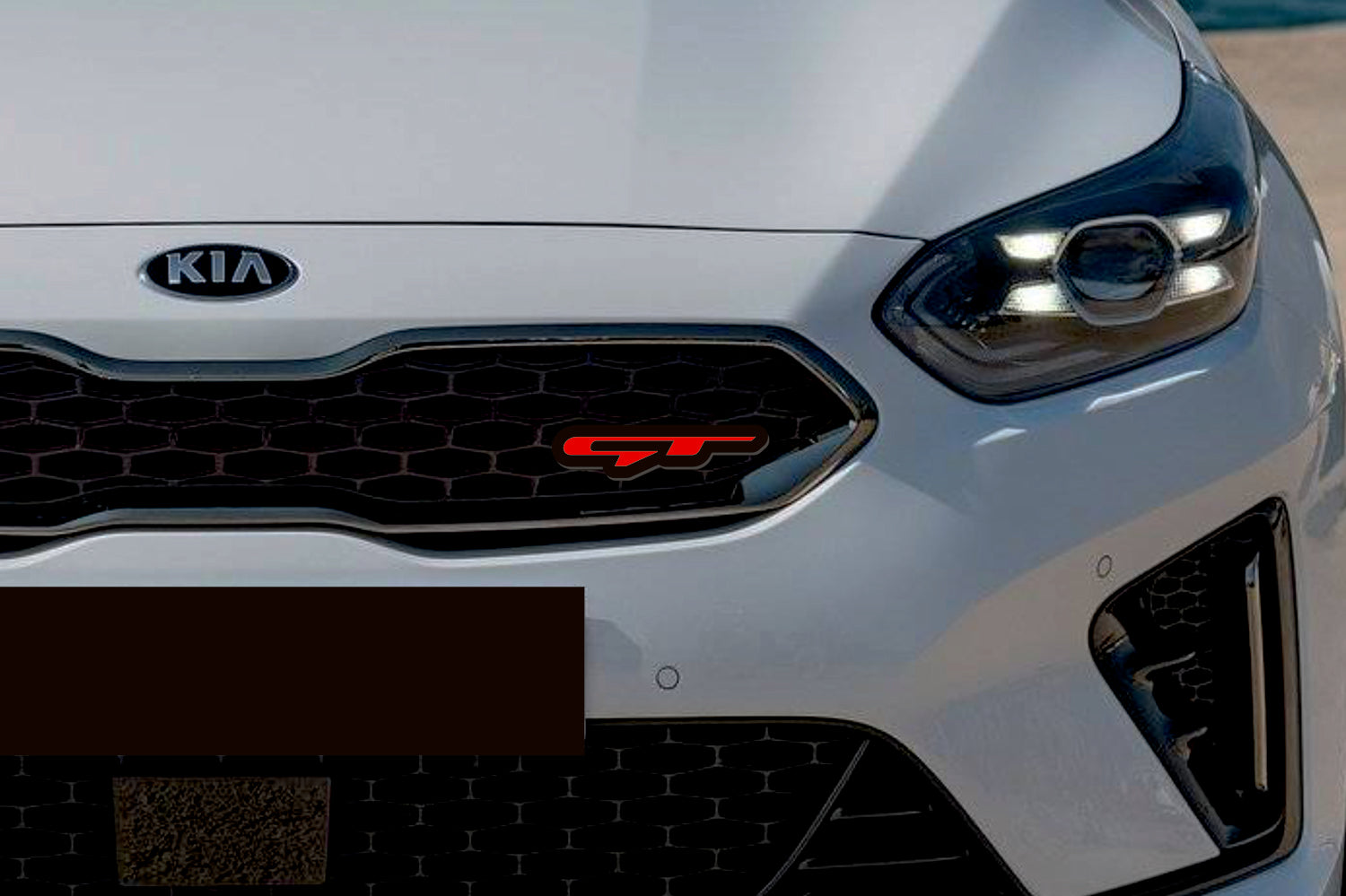 KIA Illuminated LED Radiator Grille Emblems and Badges with KIA GT logo KIA Led Emblems decoinfabric