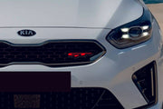 KIA Illuminated LED Radiator Grille Emblems and Badges with KIA GT logo KIA Led Emblems decoinfabric