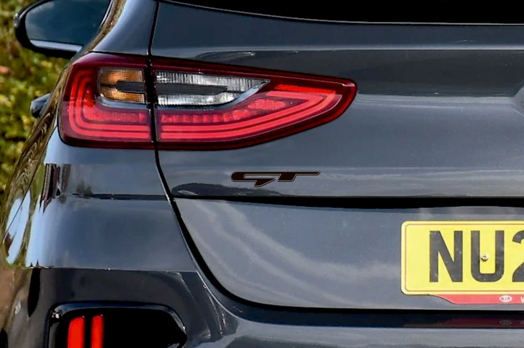 KIA tailgate trunk rear 3D emblem with GT logo (type MIXT) KIA emblems decoinfabric