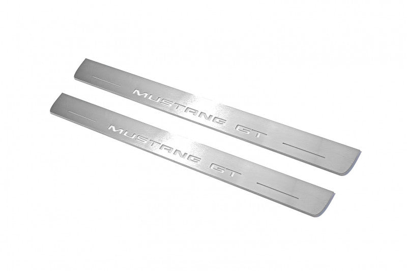 Ford Mustang V 2005-2015 Illuminated LED Door Sill Plates With Mustang GT Logo Ford Led Door Sills opdesign