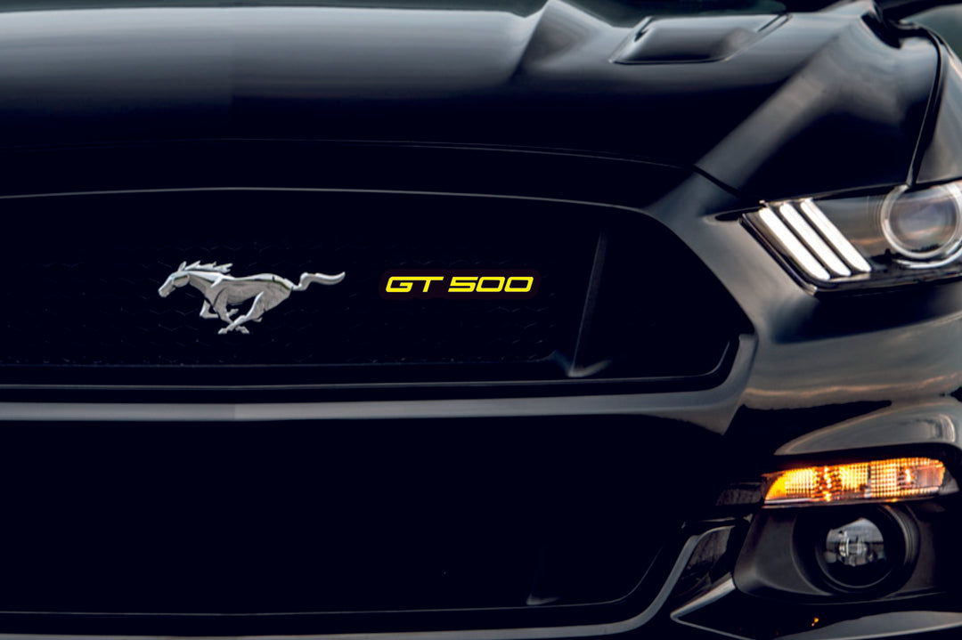 Ford Illuminated LED Radiator Grille Emblems and Badges with GT500 logo Ford Led Emblems decoinfabric