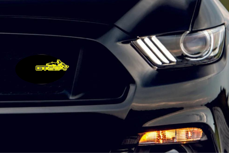 Ford Mustang Emblem & Badges set with GT 5.0 Coyote logo (Type 2)