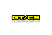 Ford Radiator grille emblem with GT/CS logo (type 2) Ford emblems decoinfabric BLACK YELLOW