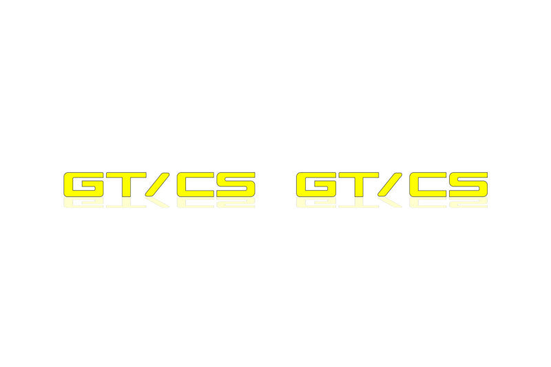 Ford emblem for fenders with GT/CS logo (Type Mono) Ford emblems decoinfabric YELLOW
