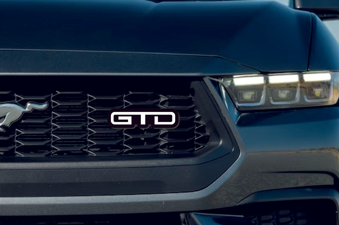 Ford Illuminated LED Radiator Grille Emblems and Badges with GTD logo Ford Led Emblems decoinfabric