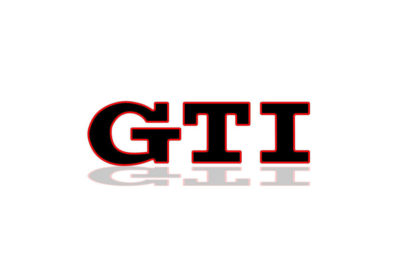 Volkswagen tailgate trunk rear 3D emblem with GTI logo (type MIXT) Var. 1