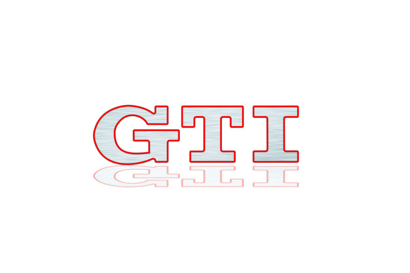 Volkswagen tailgate trunk rear 3D emblem with GTI logo (type MIXT) Var. 1