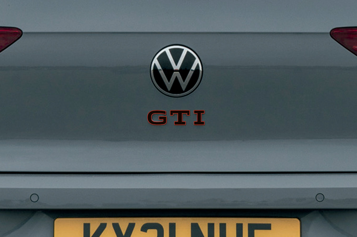 Volkswagen tailgate trunk rear 3D emblem with GTI logo (type MIXT) Var. 2 Volkswagen emblems decoinfabric