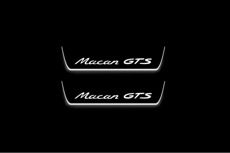 Porsche Macan I 2014-2024 illuminated door sills with logo Macan GTS