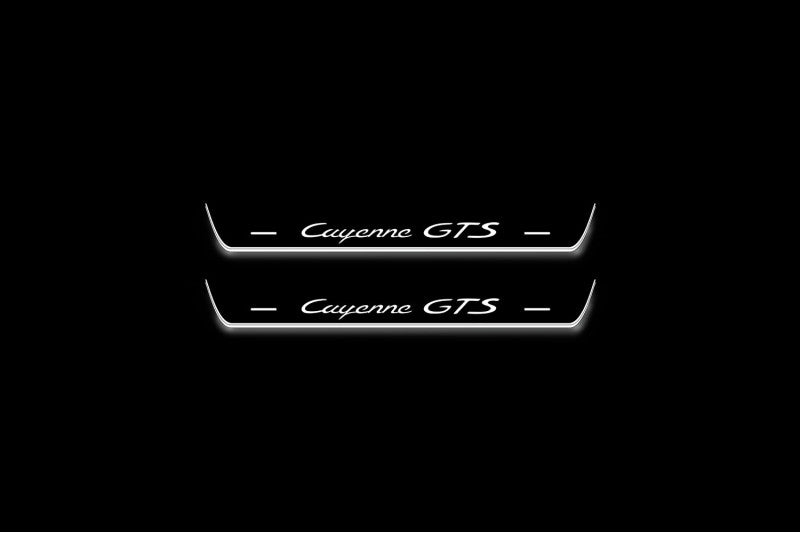 Porsche Cayenne Coupe illuminated door sills with logo Cayenne GTS