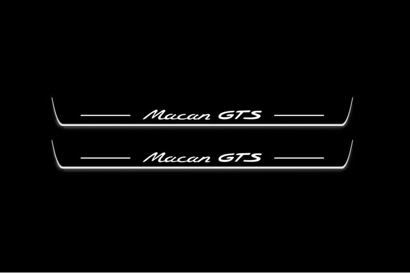 Porsche Macan I 2014-2024 illuminated door sills with logo Macan GTS