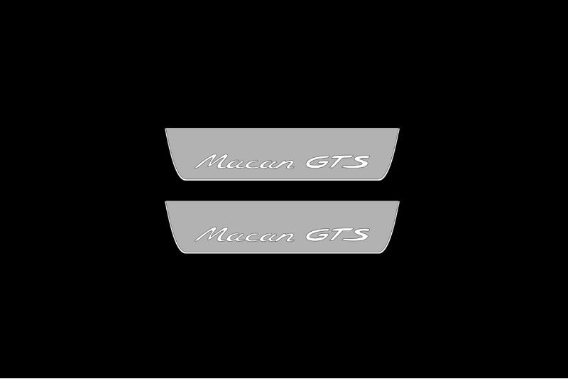 Porsche Macan I 2014-2024 illuminated door sills with logo Macan GTS Porsche Led Door Sills opdesign