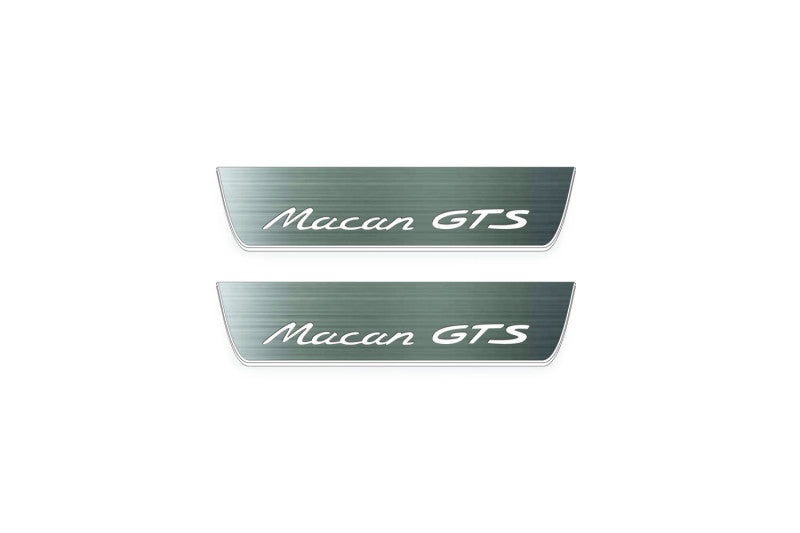 Porsche Macan I 2014-2024 illuminated door sills with logo Macan GTS